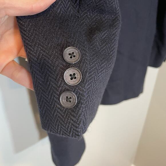 Hickey Freeman Sport Coat Mens 41R 100% Cashmere Blazer Jacket Blue Herringbone - Picture 10 of 10